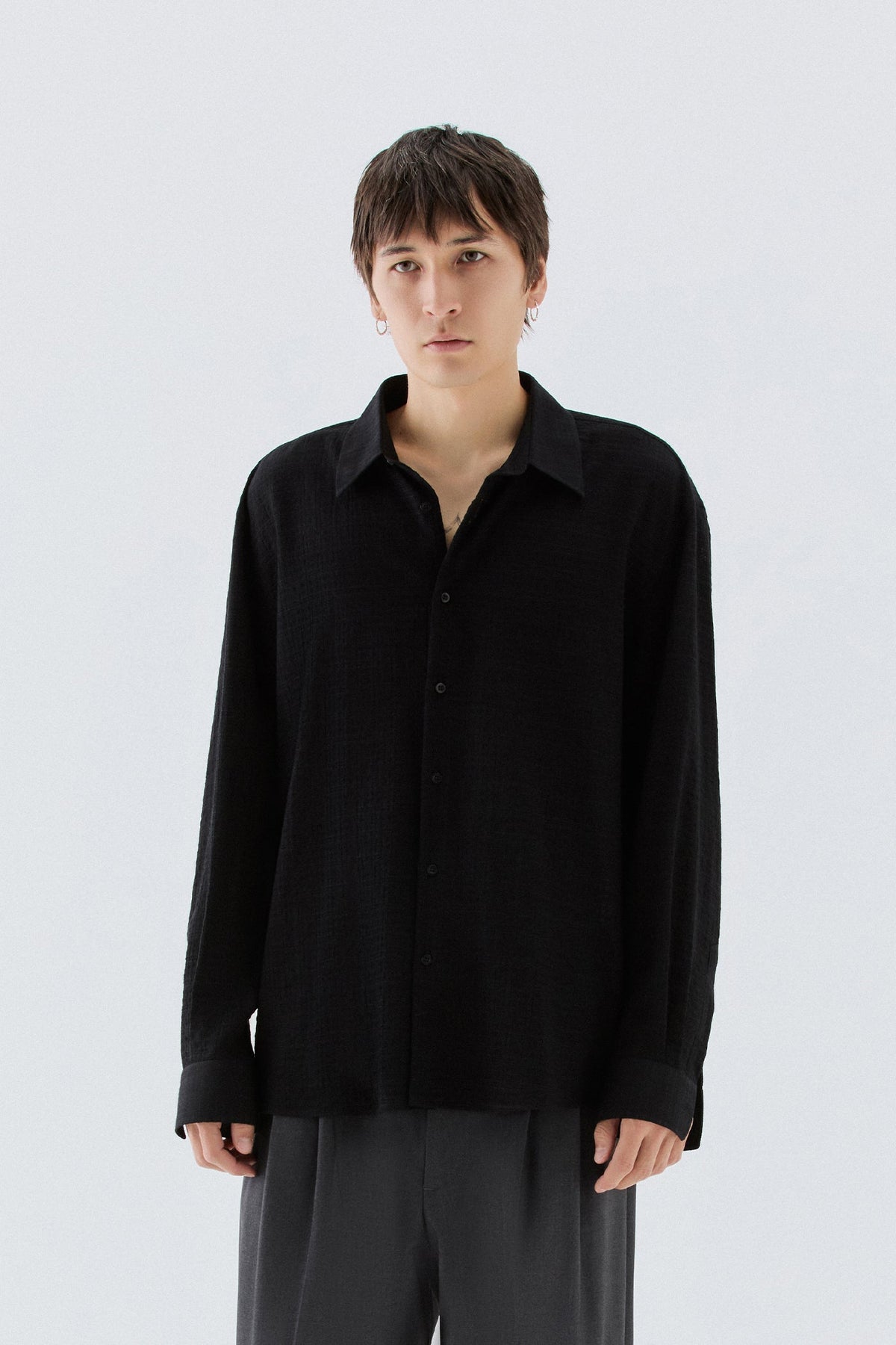 Camicia jacquard - Nero I’M BRIAN CA3844