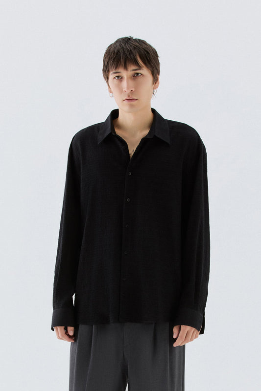 Camicia jacquard - Nero I’M BRIAN CA3844