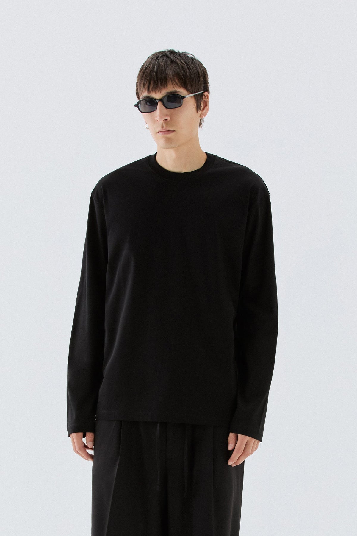 T-shirt in cotone mercerizzato - Nero I’M BRIAN TS3932