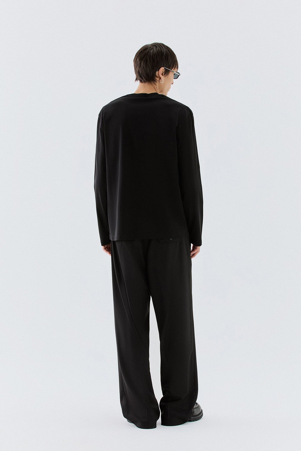 T-shirt in cotone mercerizzato - Nero I’M BRIAN TS3932