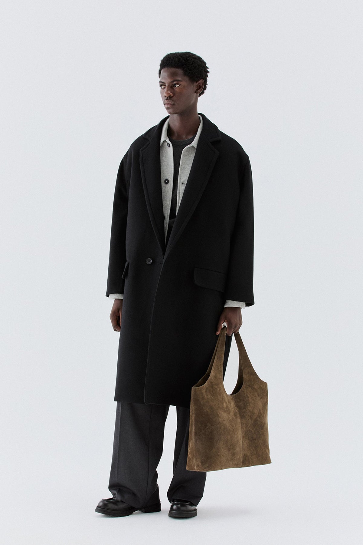 Cappotto in lana oversize - Nero I’M BRIAN CP3866