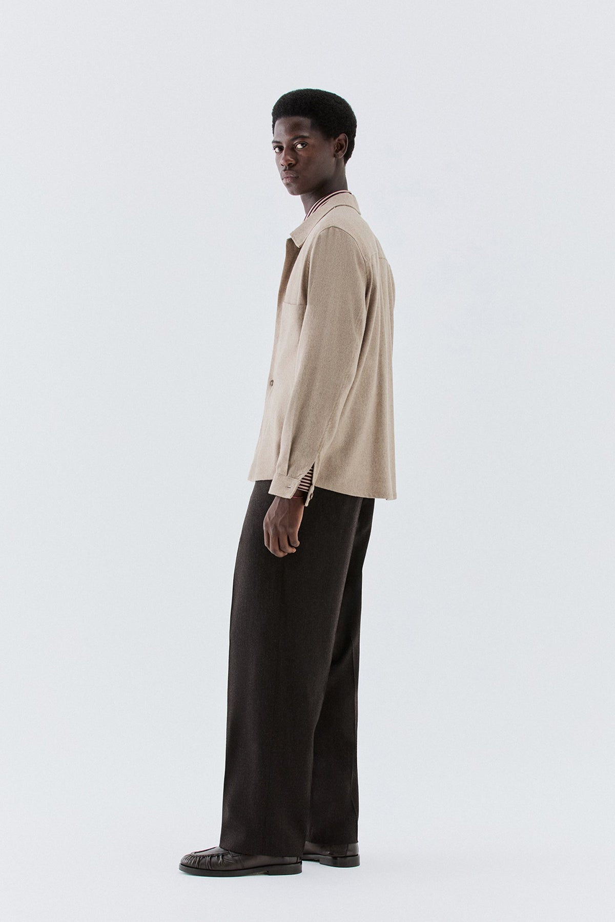 Overshirt in lana - Beige I’M BRIAN CA3829