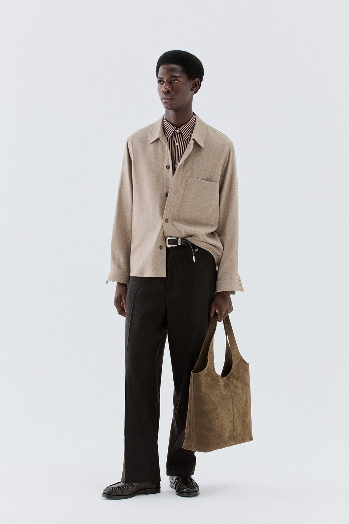 Overshirt in lana - Beige I’M BRIAN CA3829
