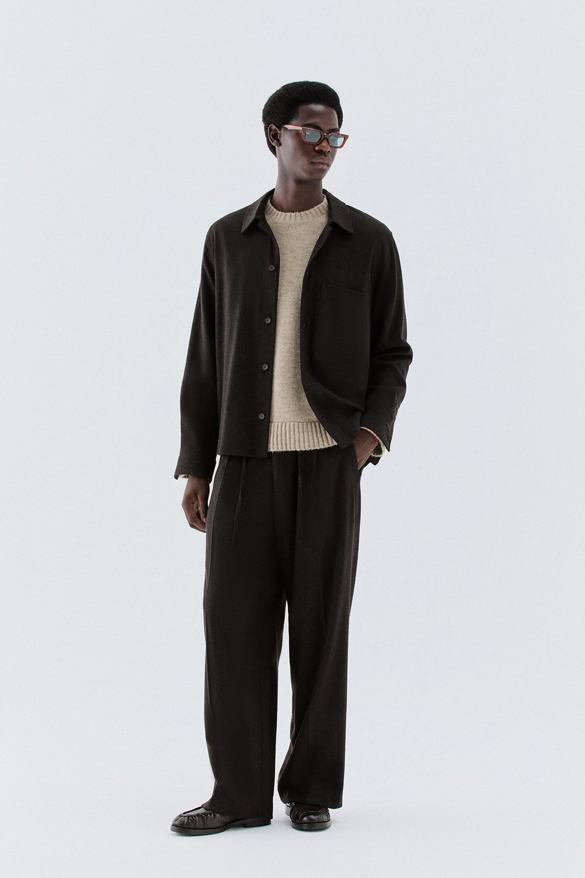 Pantaloni coulisse in lana - Moro I’M BRIAN PA3897