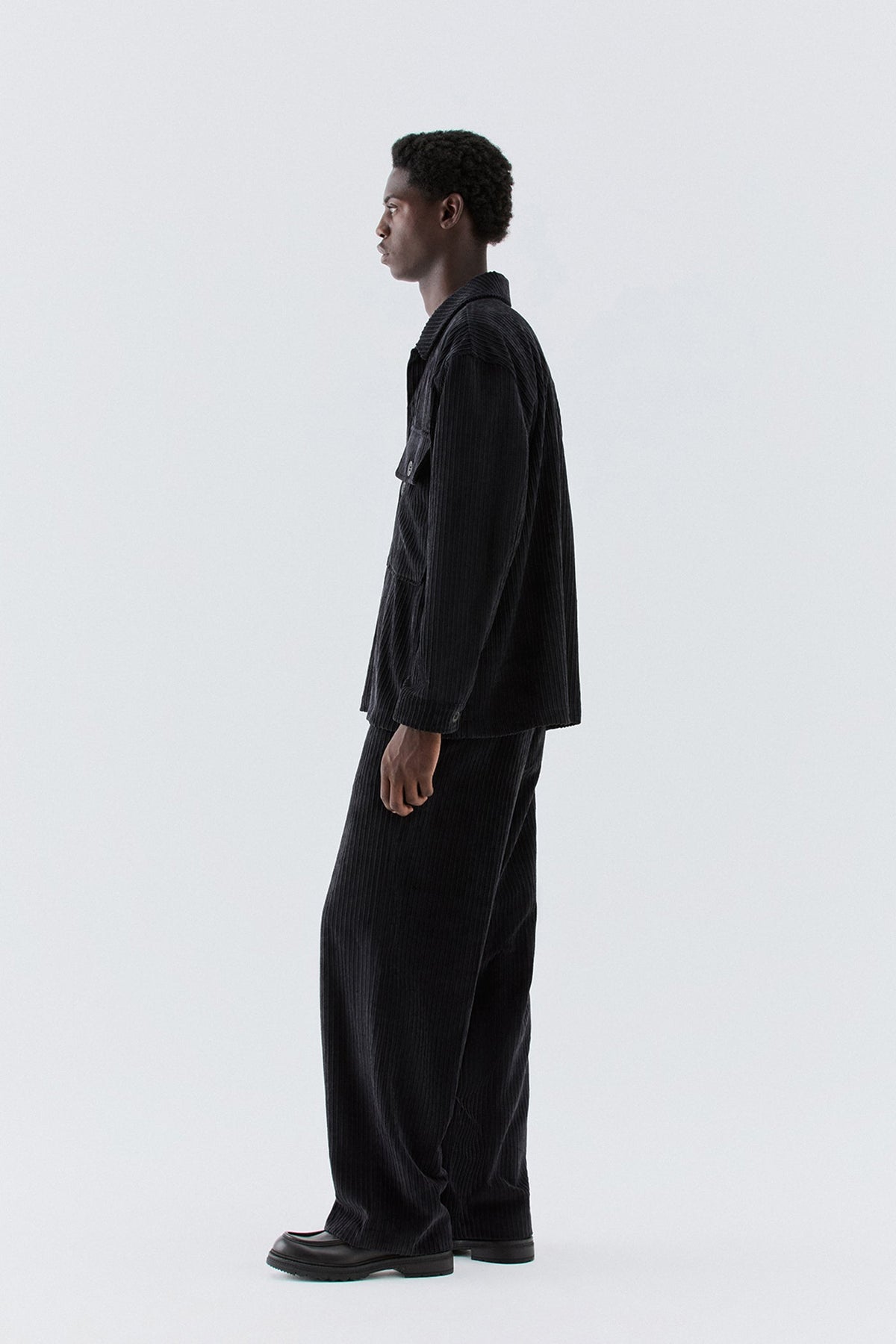 Pantaloni effetto velluto a coste - Nero I’M BRIAN PA3899
