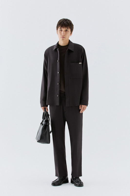 Overshirt con tasca - Moro I’M BRIAN CA3827