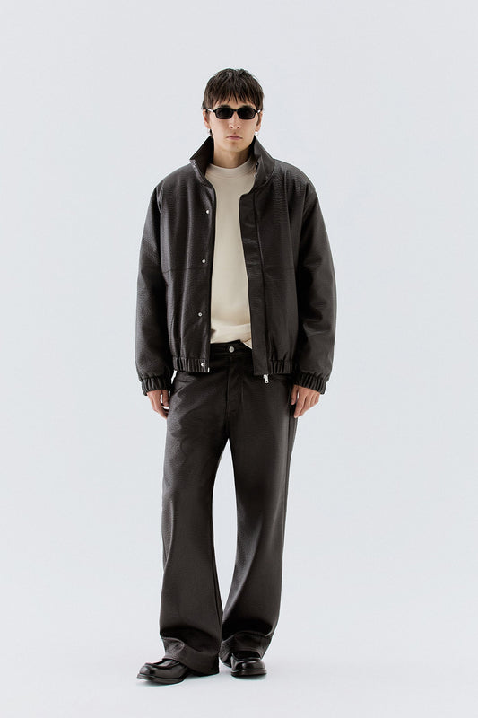 Giubbotto oversize effetto pelle - Moro I’M BRIAN GIU3878