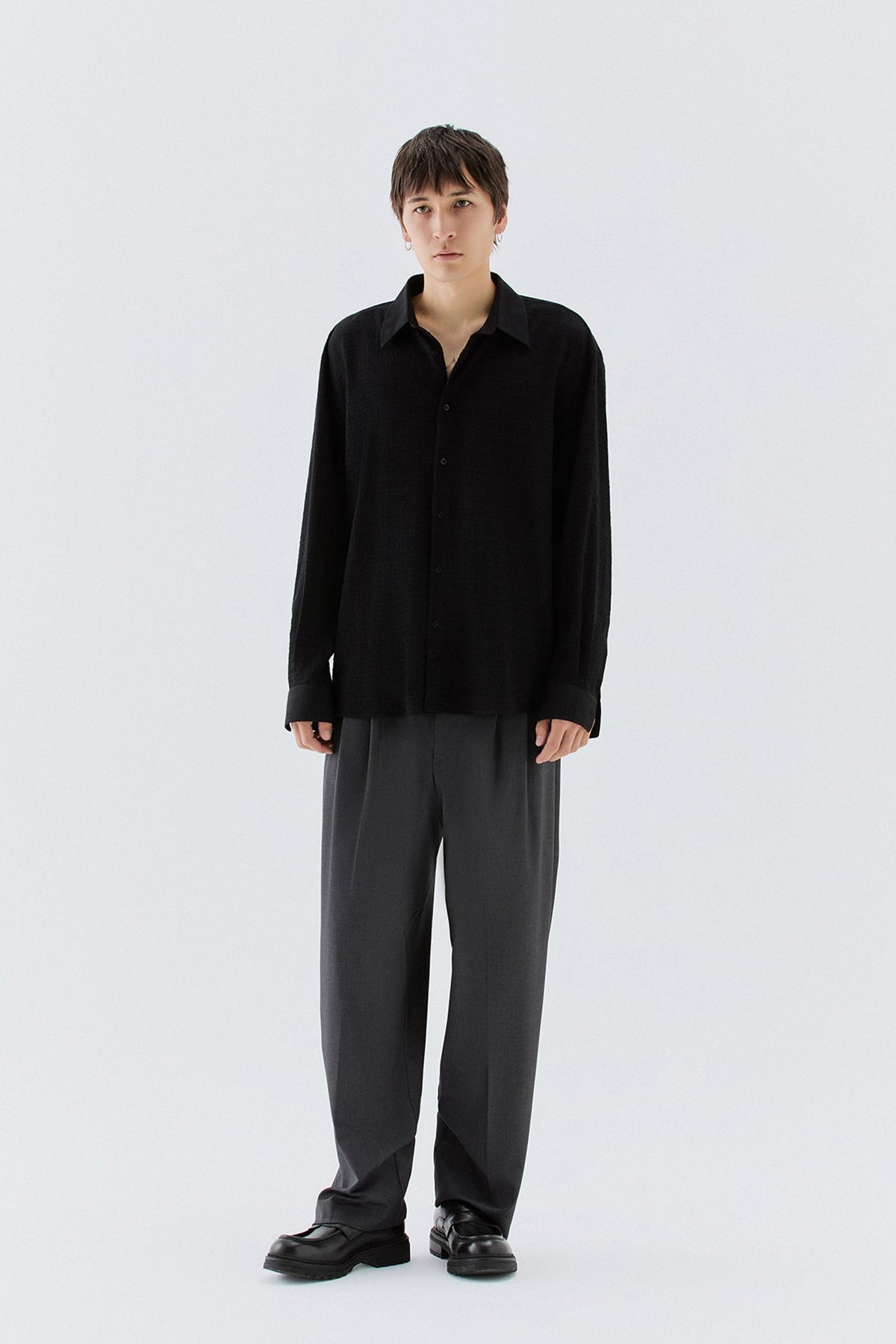 Camicia jacquard - Nero I’M BRIAN CA3844