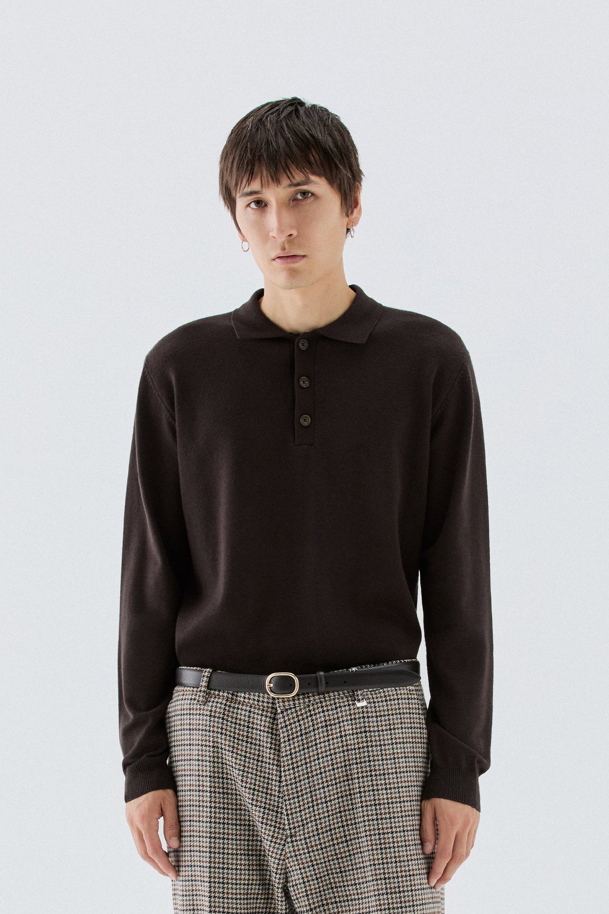 Polo in maglia rasata - Moro I’M BRIAN MA3816
