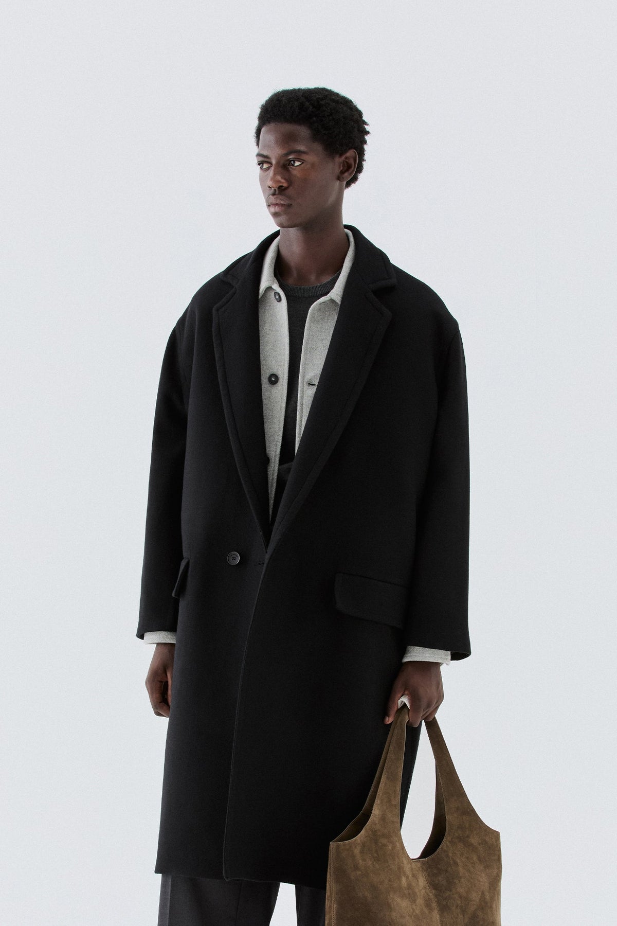 Cappotto in lana oversize - Nero I’M BRIAN CP3866