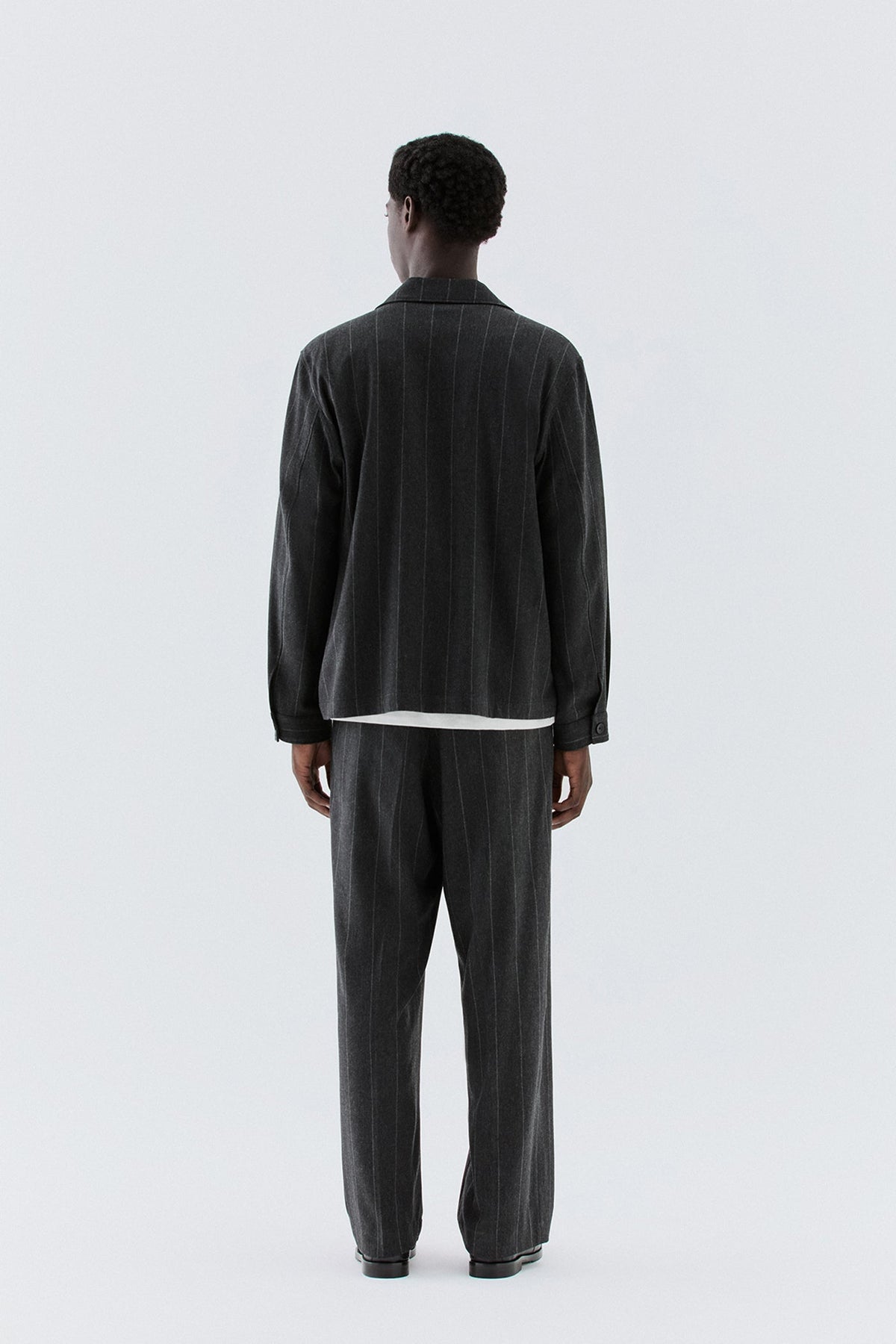 Camicia gessata in lana - Grigio I’M BRIAN CA3828