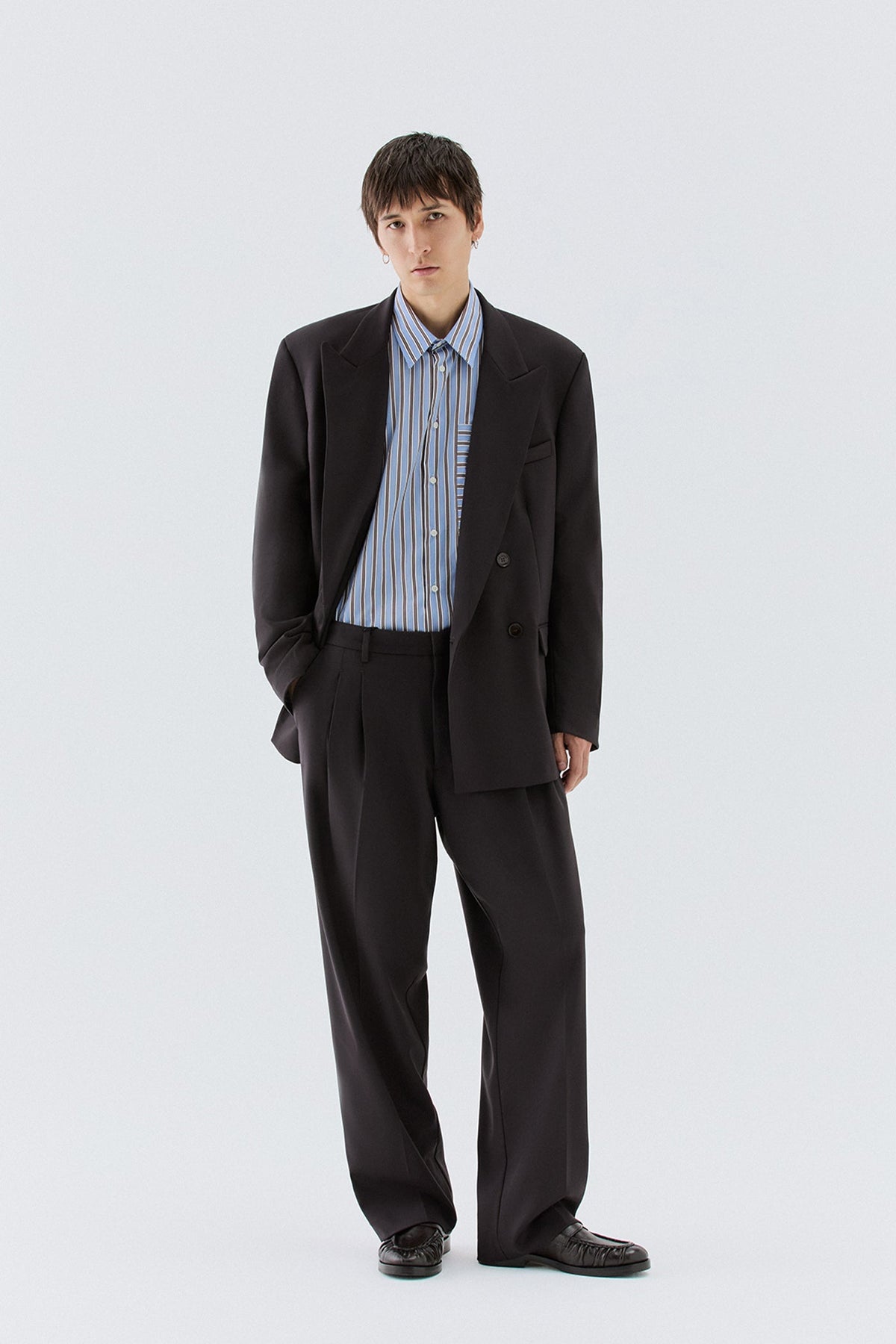 Pantaloni larghi a due pinces - Moro I’M BRIAN PA3887