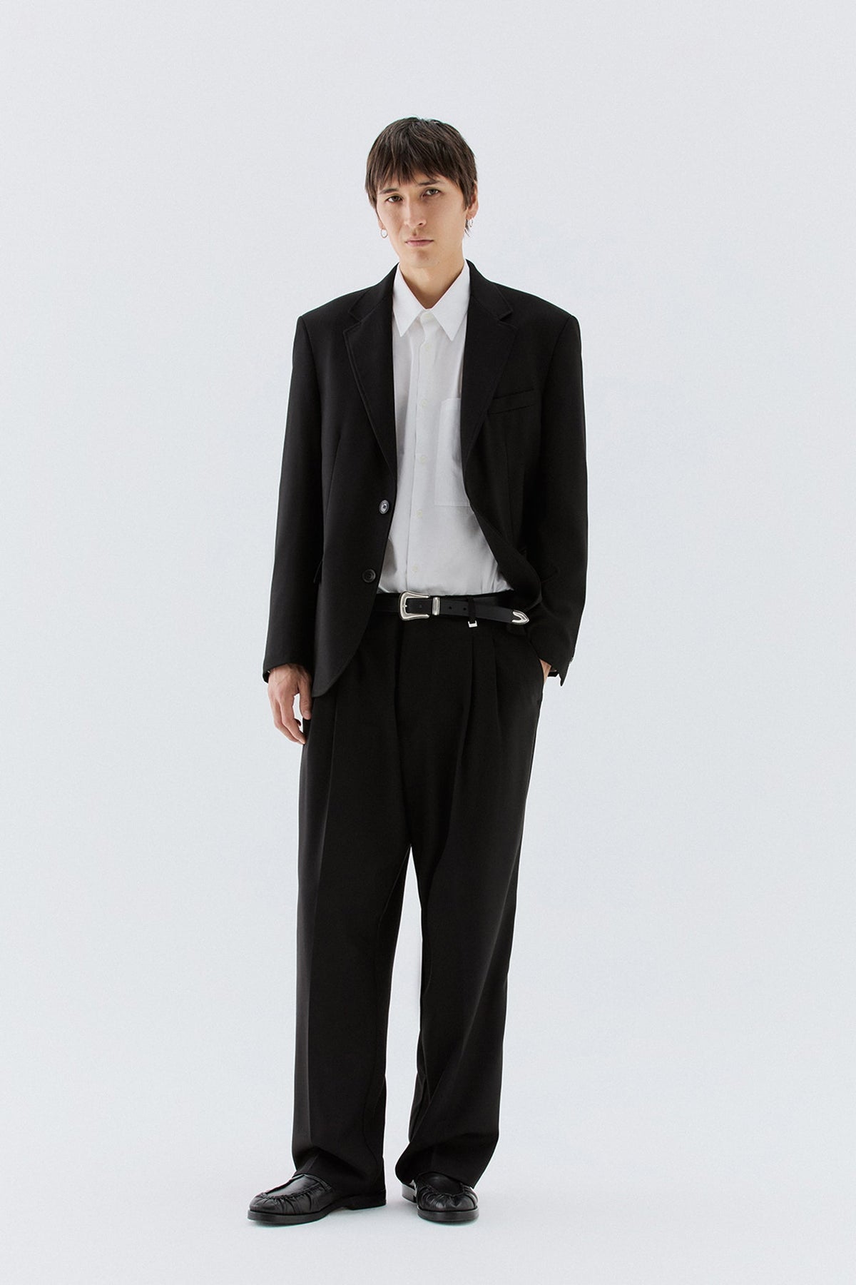 Pantaloni larghi a due pinces - Nero I’M BRIAN PA3887
