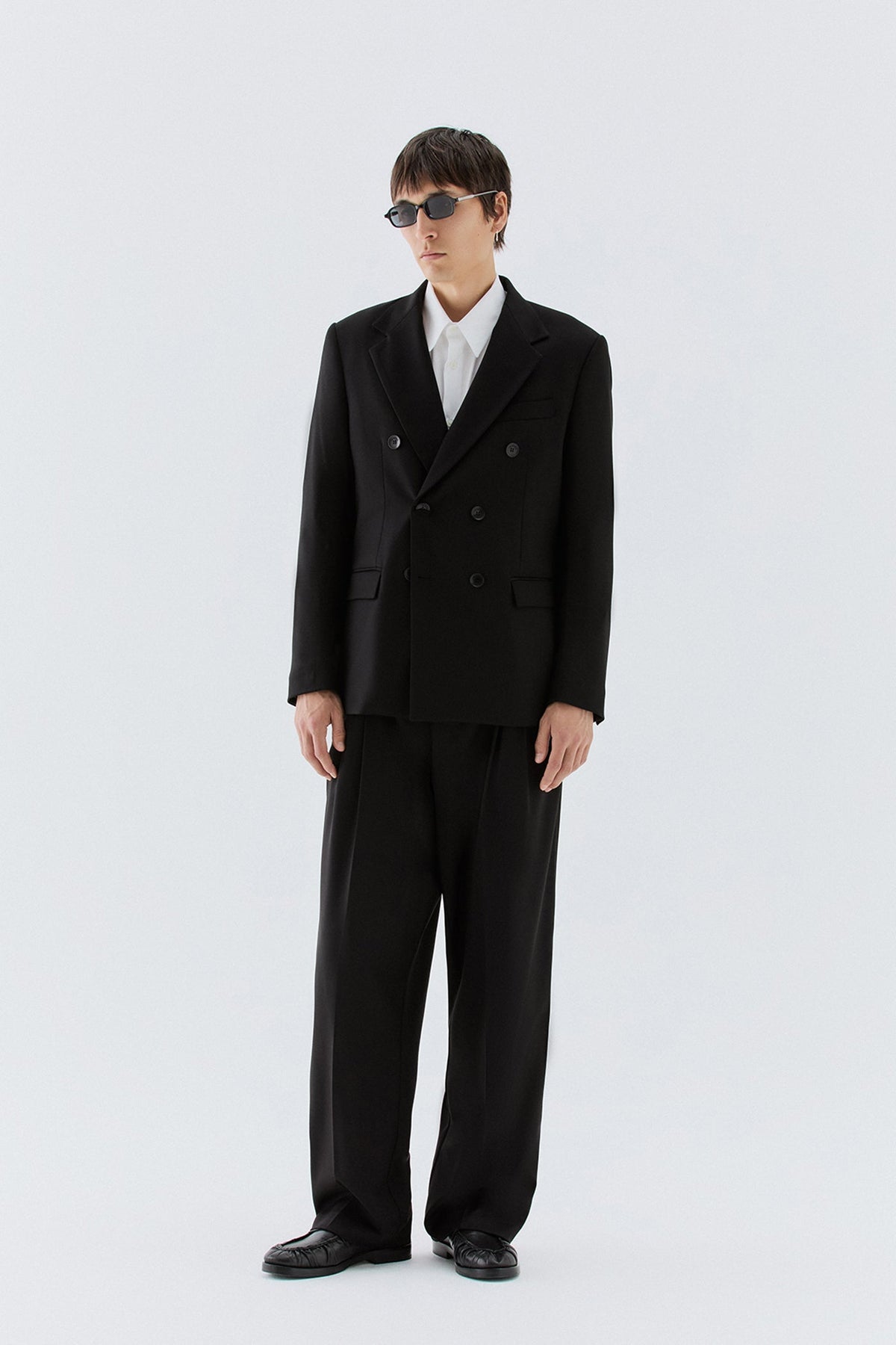 Pantaloni larghi a due pinces - Nero I’M BRIAN PA3887