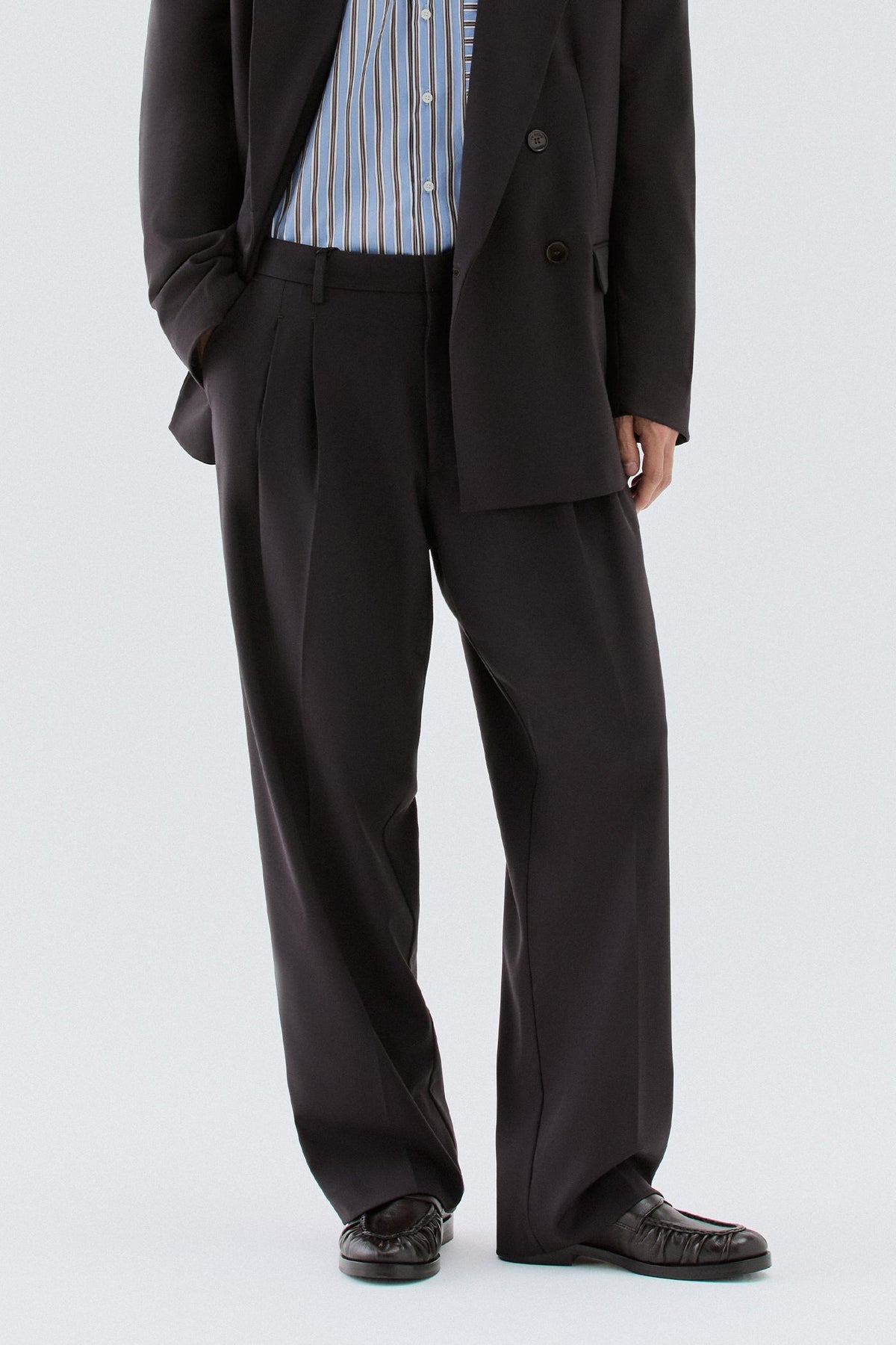 Pantaloni larghi a due pinces - Moro I’M BRIAN PA3887