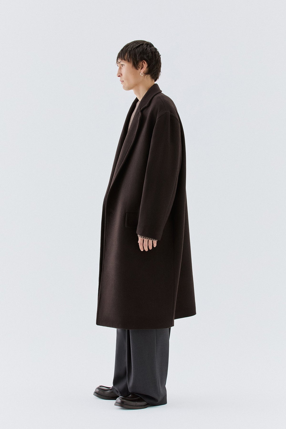 Cappotto in lana oversize - Moro I’M BRIAN CP3866