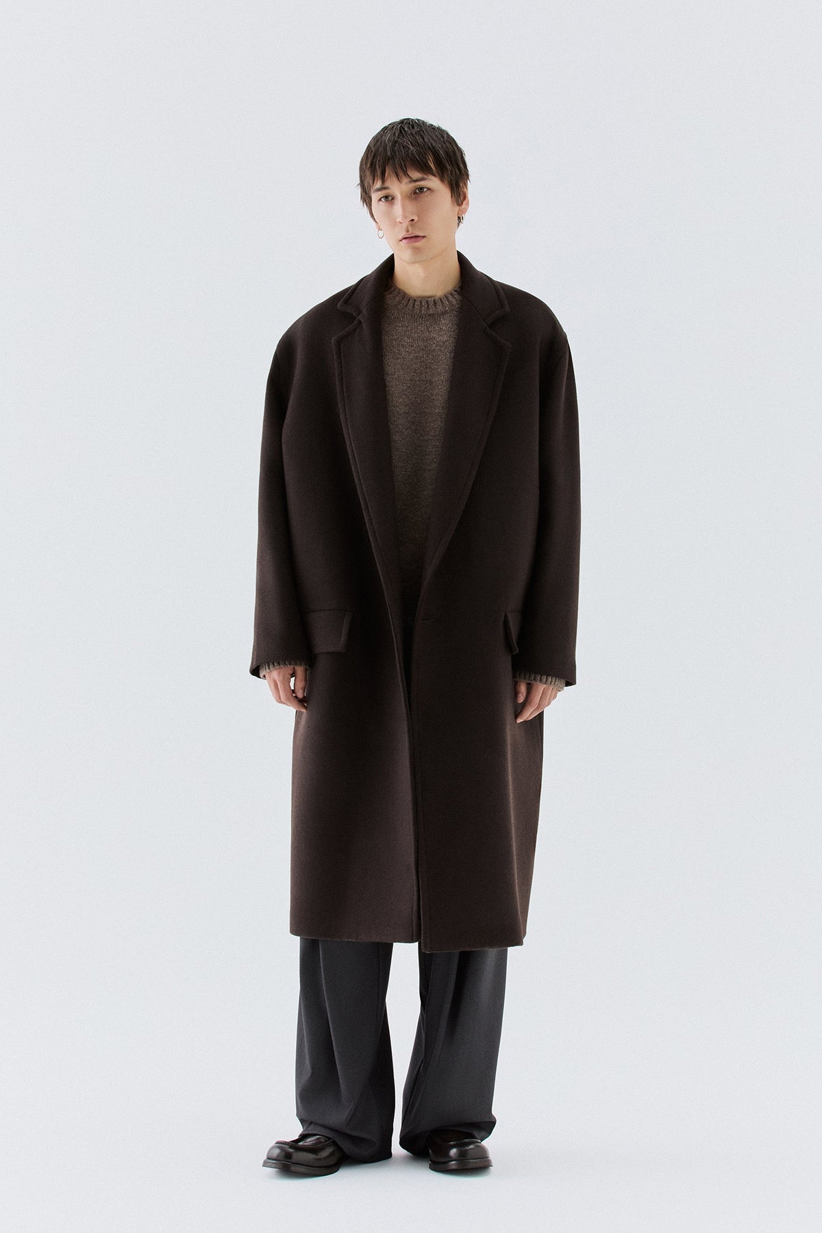 Cappotto in lana oversize - Moro I’M BRIAN CP3866