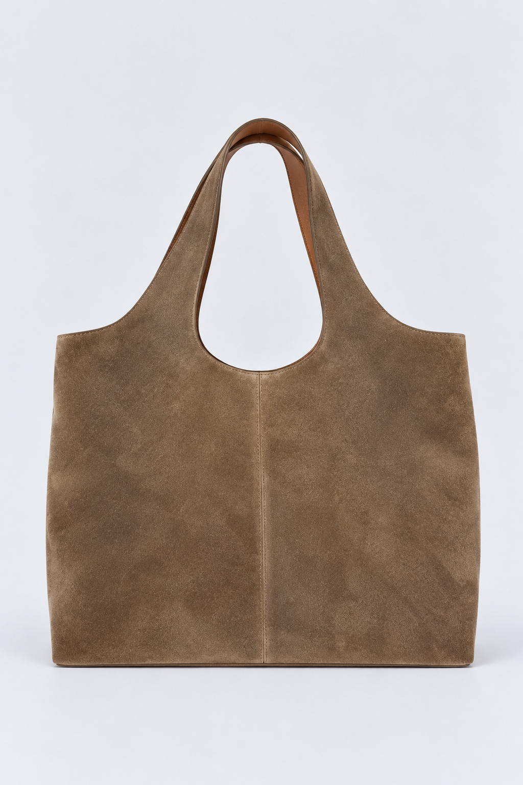 Borsa shopper in camoscio - Taupe I’M BRIAN