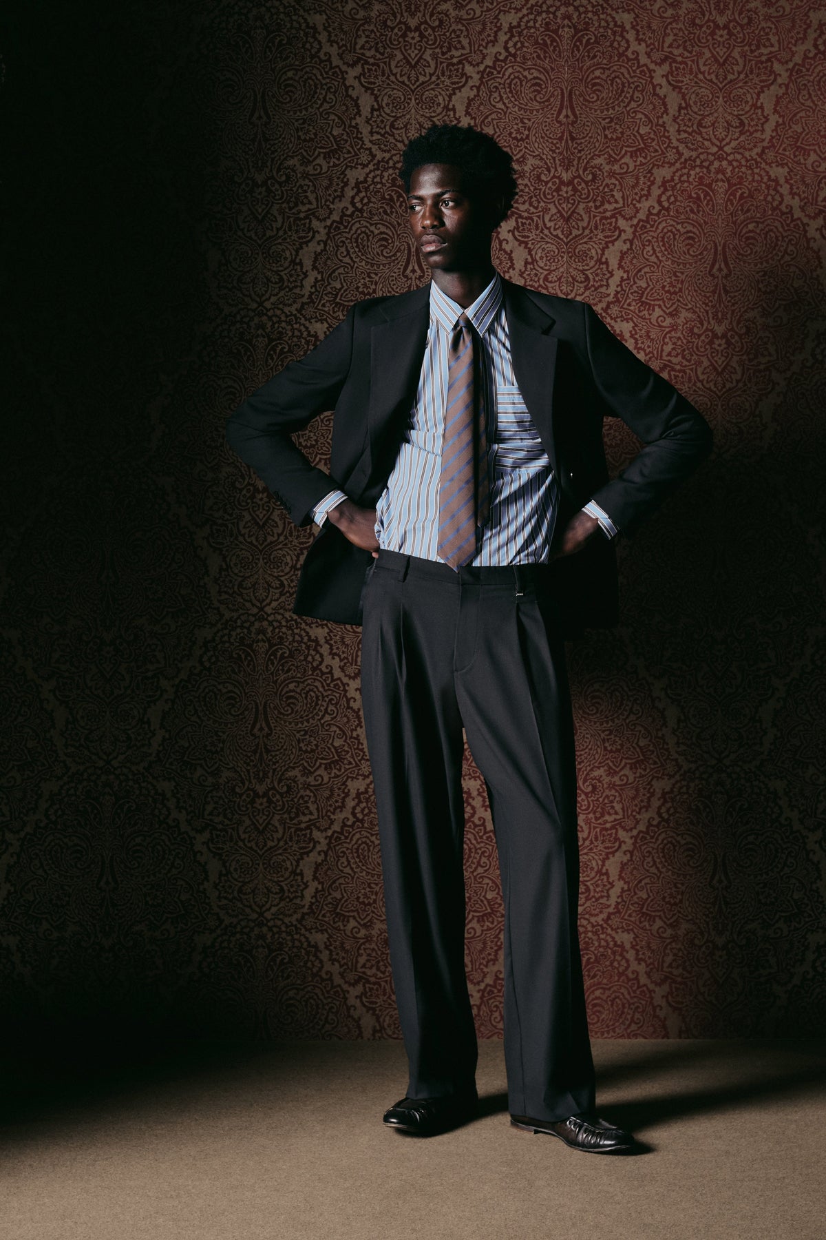 Pantaloni larghi a due pinces - Moro I’M BRIAN PA3887