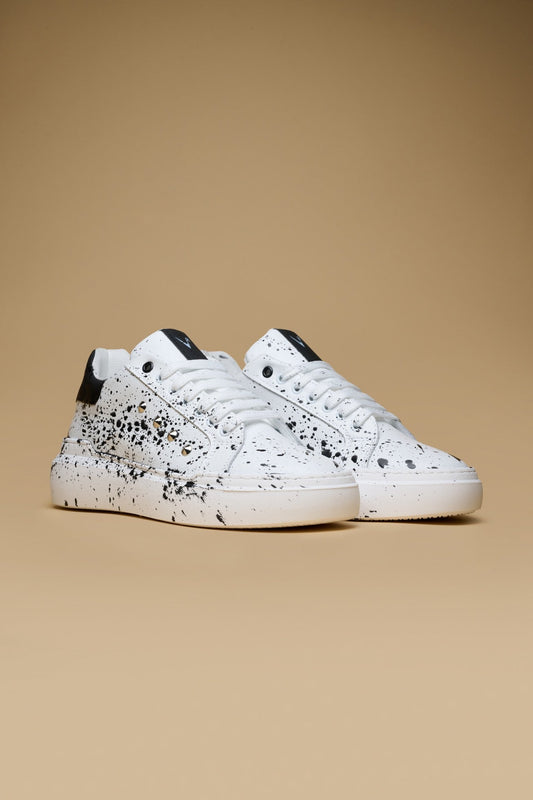 Vegas - Sneakers in pelle con retro nero e borchie V2 Brand