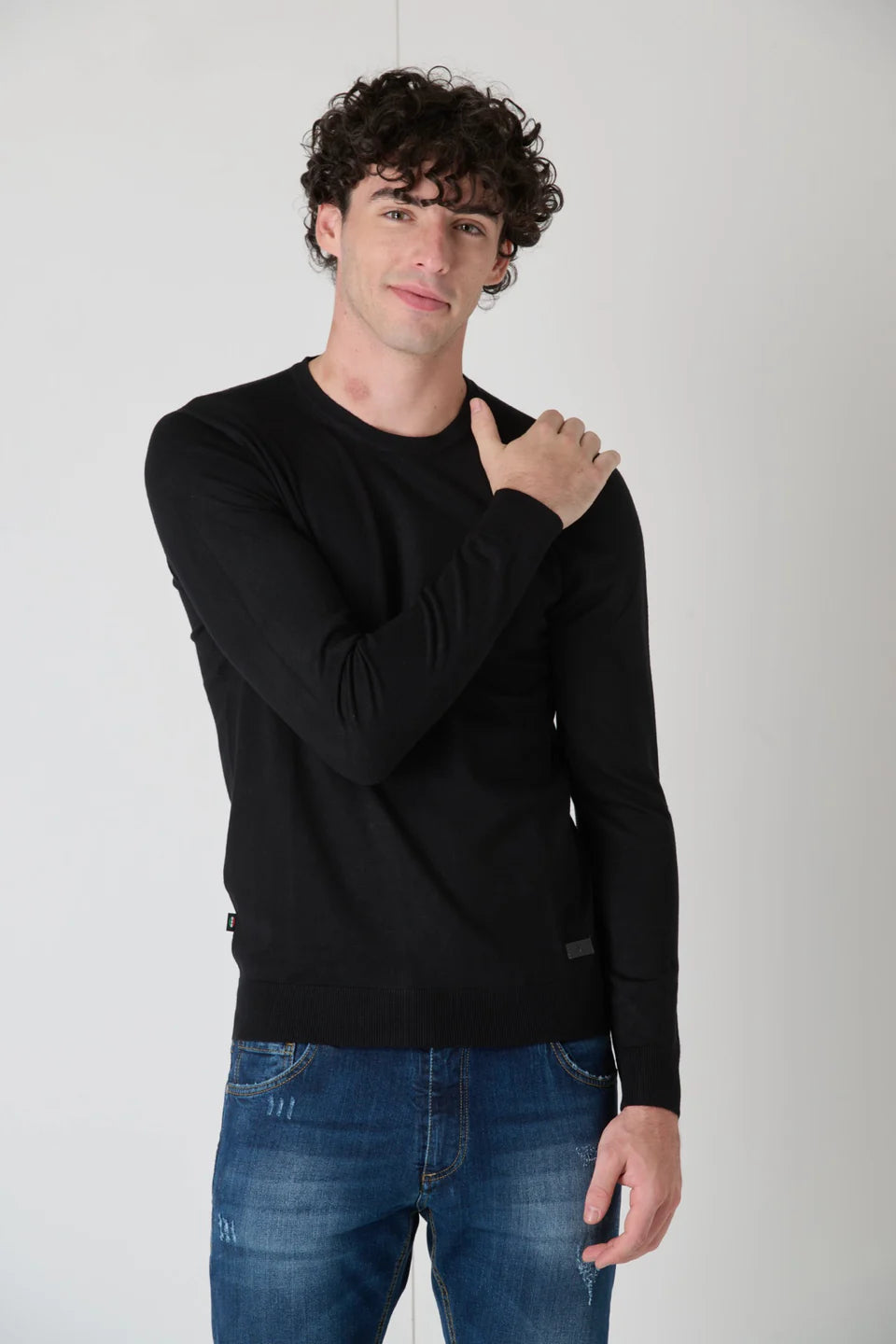 Maglione girocollo in viscosa