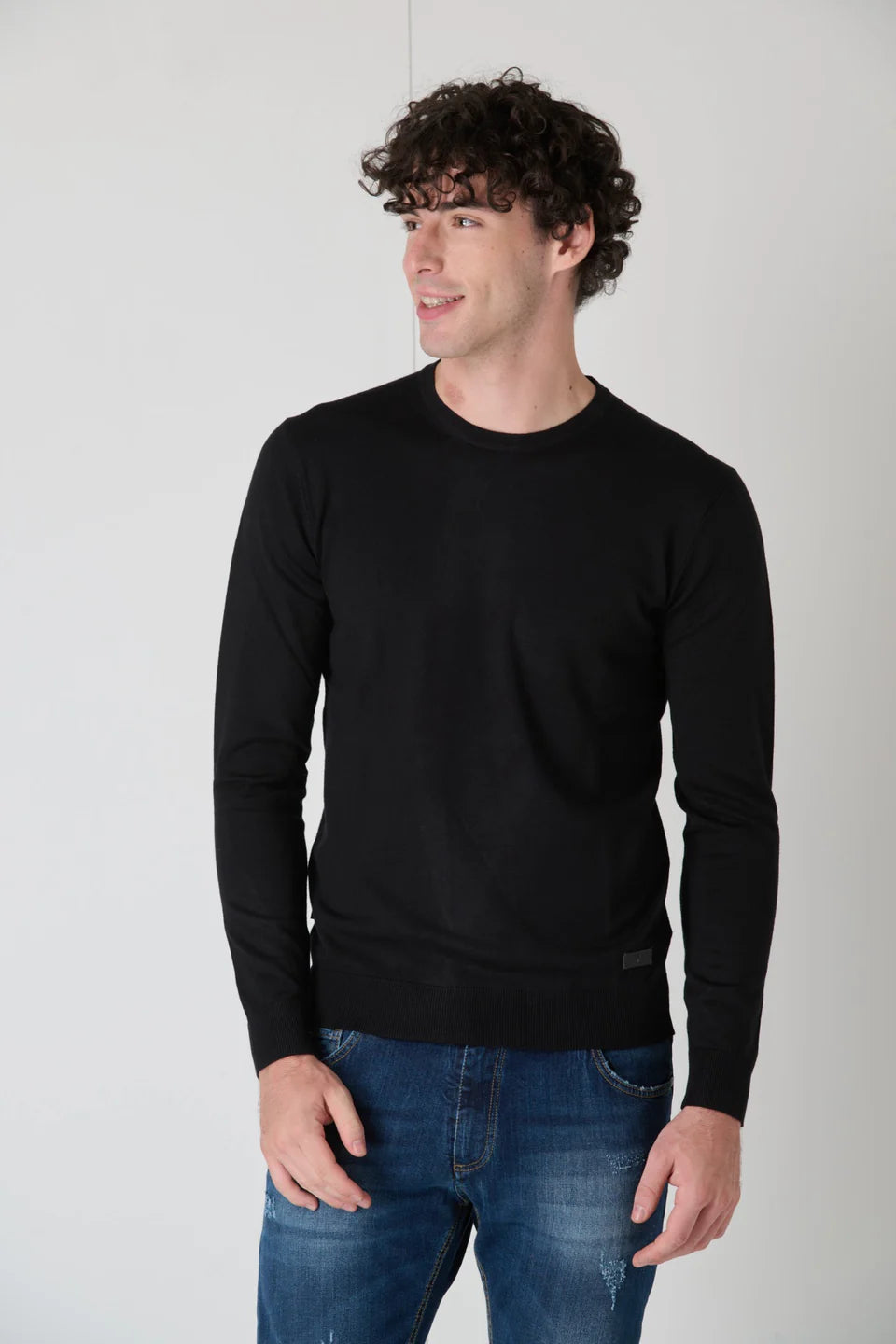 Maglione girocollo in viscosa