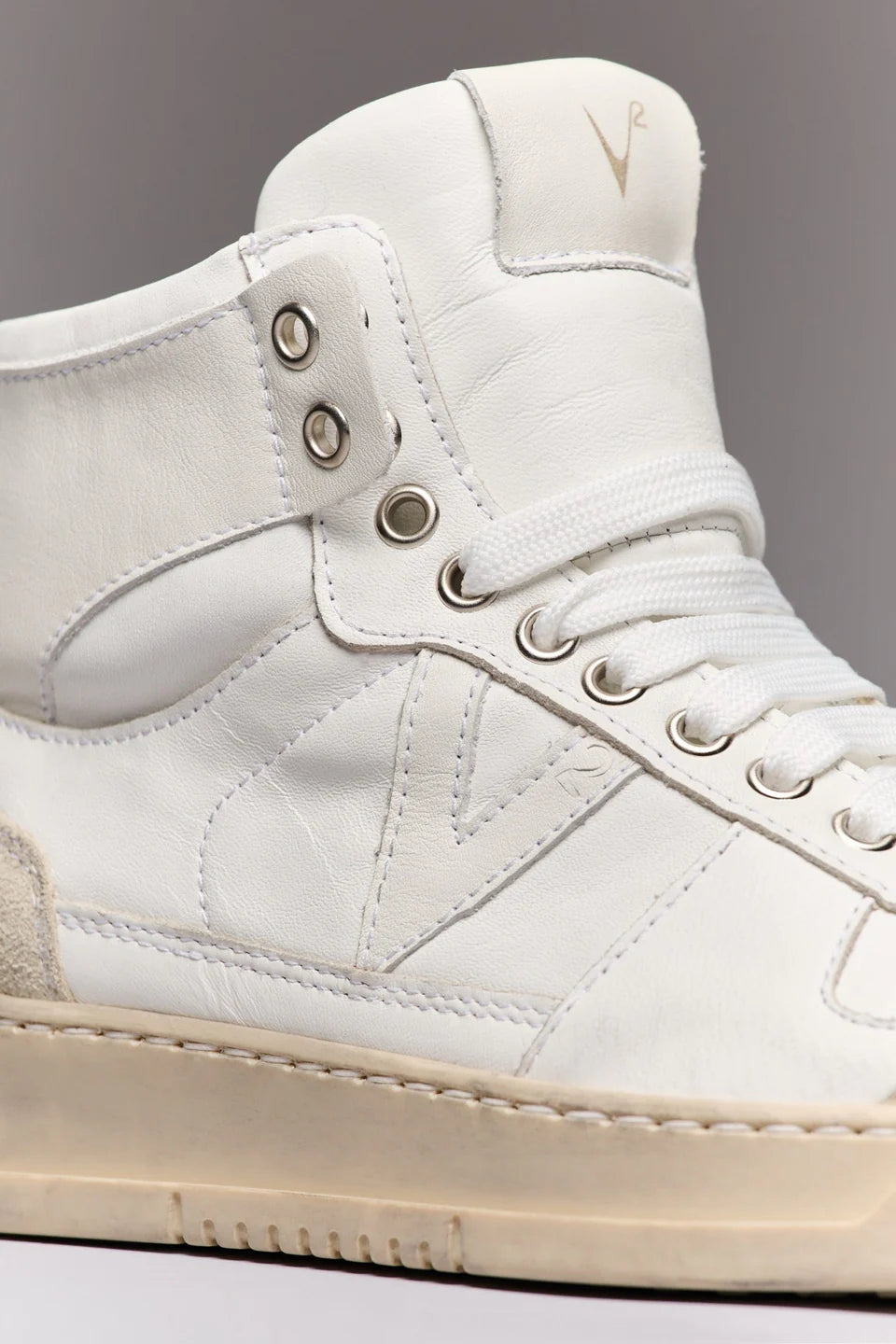 College High - Sneakers alte con retro e inserto bianco