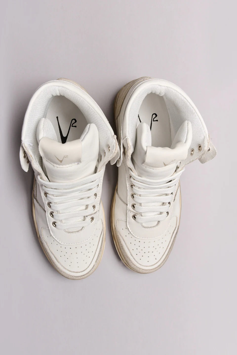 College High - Sneakers alte con retro e inserto bianco